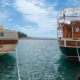 Kroatien Hafen Schiffe Türkis Wasser